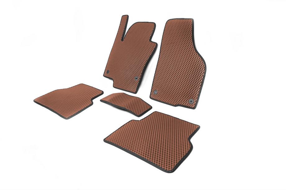 Volkswagen Tiguan 2007-2016 гг. Коврики EVA (Коричневые) Фото 2