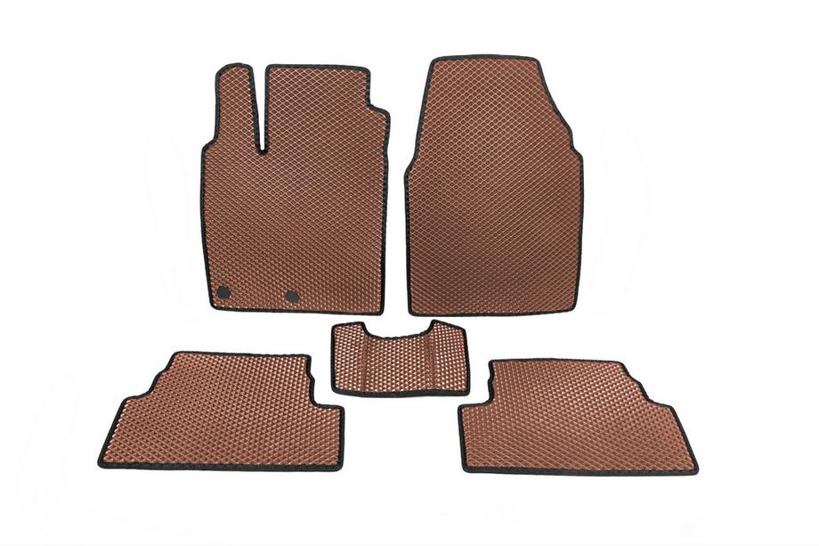 Nissan Qashqai 2007-2010 гг. Коврики EVA (Коричневые) Фото 1