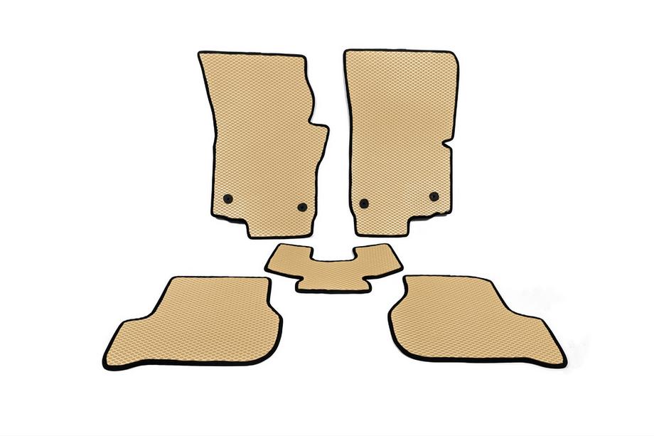 Seat Leon 2005-2012 гг. Коврики EVA (Бежевые) Image