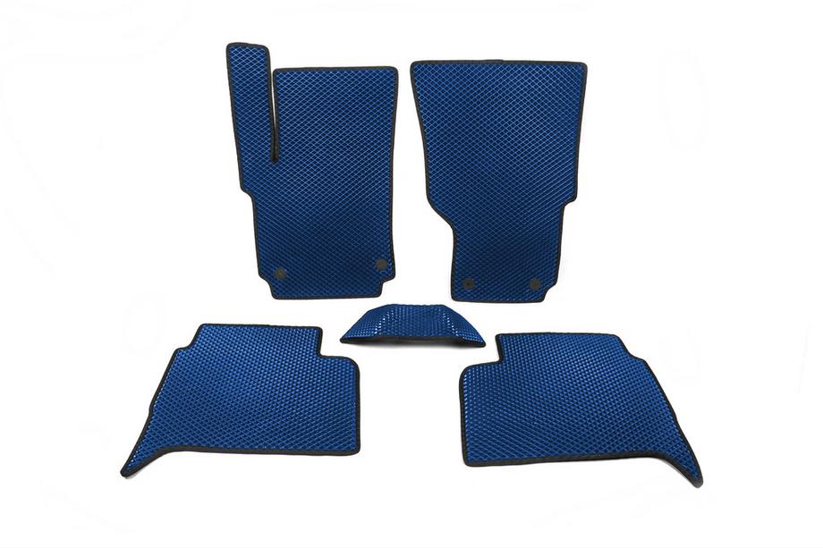 Volkswagen Amarok 2010-2022 гг. Коврики EVA (Синие) Image