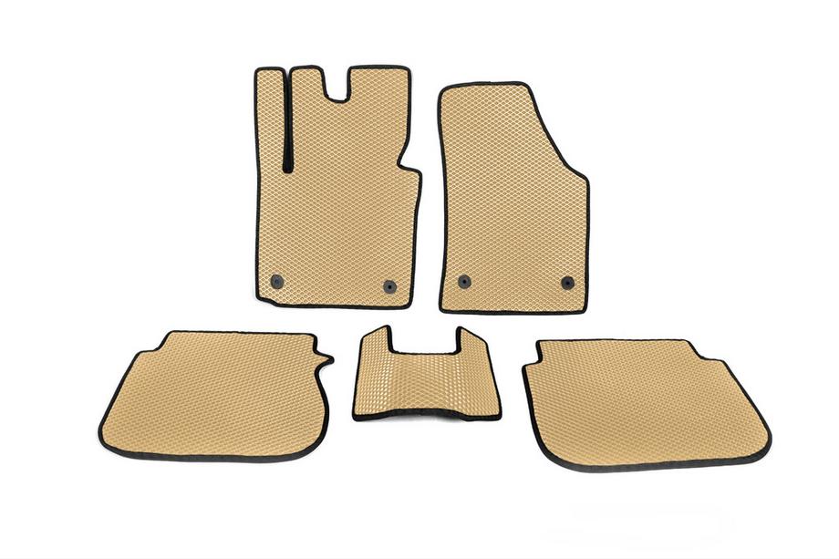 Volkswagen Caddy 2004-2010 гг. Коврики EVA (Бежевые) Image