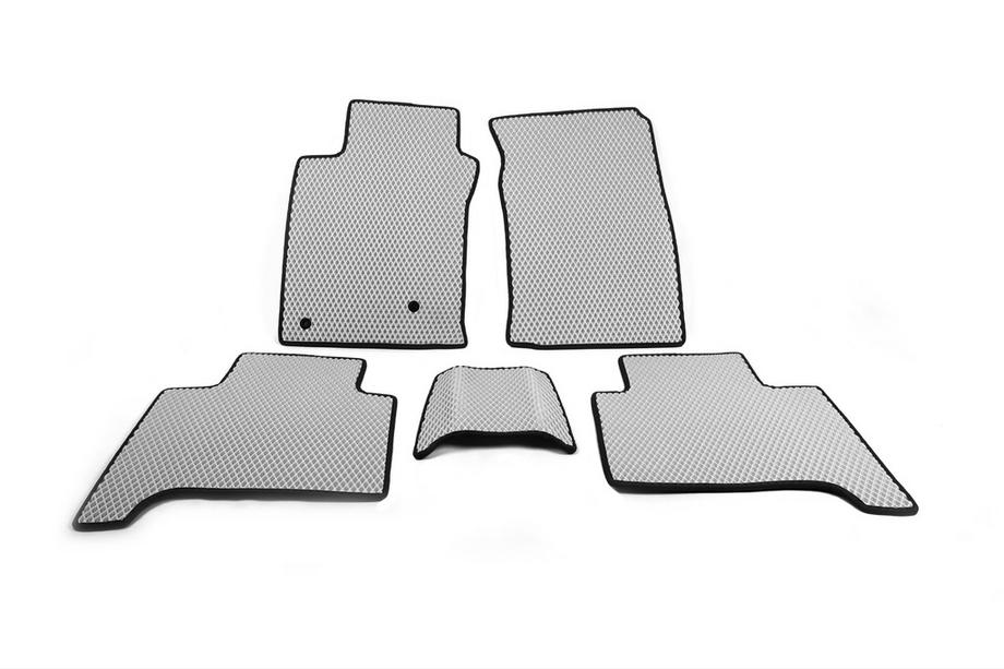 Toyota Land Cruiser Prado 120 2002-2009 гг. Коврики EVA (2 ряда, Серые) Image