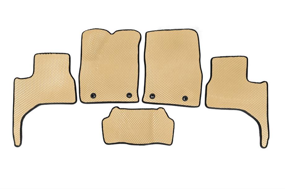 Toyota Land Cruiser 300 2021- гг. Коврики EVA (Бежевые) Image