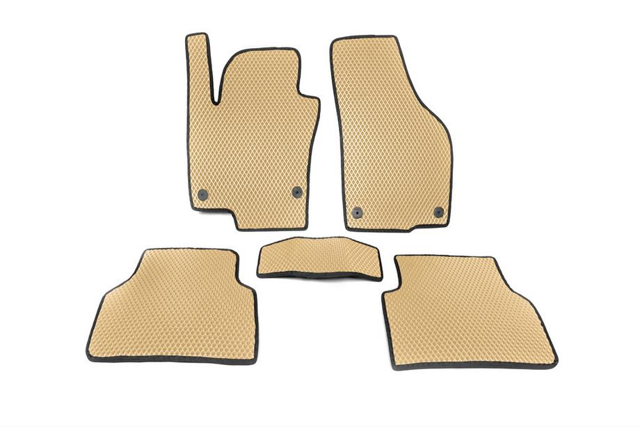 Volkswagen Tiguan 2007-2016 гг. Коврики EVA (Бежевые) Image