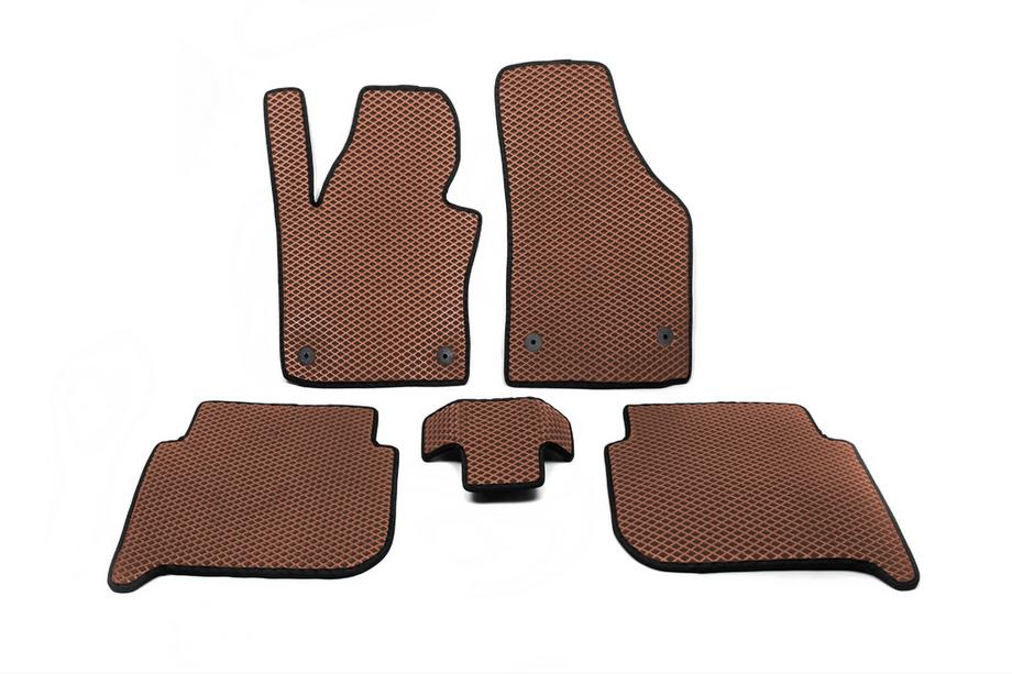 Volkswagen Touran 2010-2015 гг. Коврики EVA (Коричневые) Image