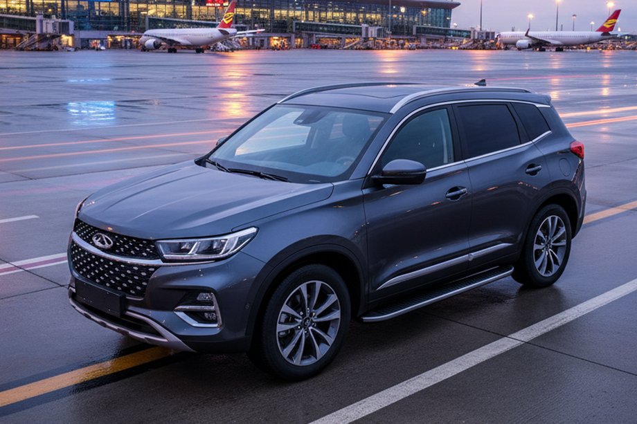 Chery Tiggo 7 2020- гг. Боковые Подножки Tayga Grey (2 шт., Алюминий) Image