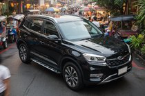 Chery Tiggo 8 2017- гг. Боковые Подножки Sunrise (2 шт., Алюминий) фото 1