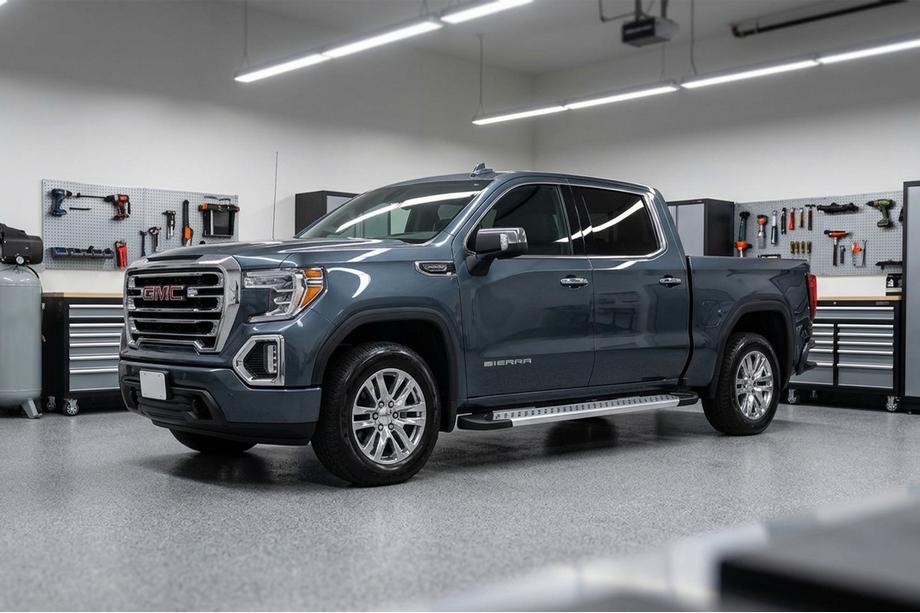 GMS Sierra 2019- гг. Боковые Подножки New Vision Grey (2 шт., Алюминий) Фото 1