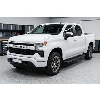 Боковые Подножки Allmond Black (2 шт., Алюминий) Chevrolet Silverado 2019- гг. фото 1