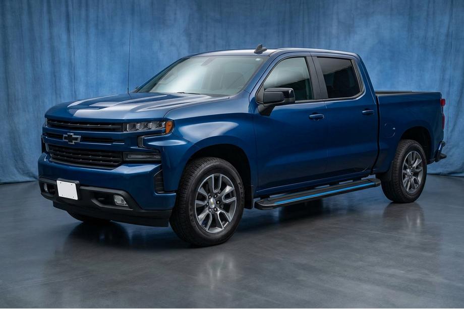 Chevrolet Silverado 2019- гг. Боковые Подножки Maya Blue (2 шт., Алюминий) Image