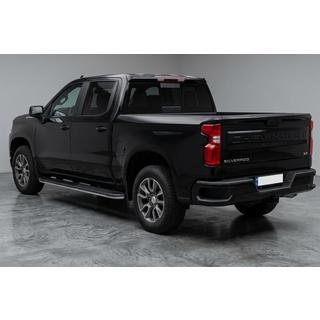 Боковые пороги Bosphorus Grey (2 шт., алюминий) Chevrolet Silverado 2019- гг. фото 2