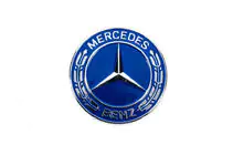 Mercedes-Benz Заглушка вместо эмблемы на капот Mercedes (синяя, 57мм) фото 2