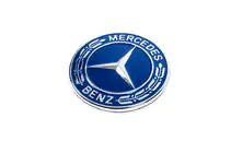 Mercedes-Benz Заглушка вместо эмблемы на капот Mercedes (синяя, 57мм) фото 1