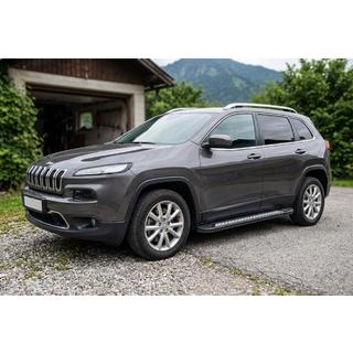 Боковые Подножки Vision New Black (2 шт., Алюминий) Jeep Cherokee KL 2013- гг. фото 1