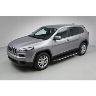Боковые Подножки Bosphore Grey (2 шт., Алюминий) Jeep Cherokee KL 2013- гг. фото 1