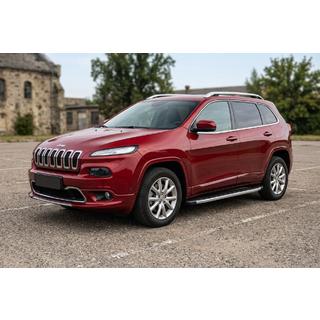 Боковые Подножки Fullmond (2 шт., Алюминий) Jeep Cherokee KL 2013- гг. фото 1