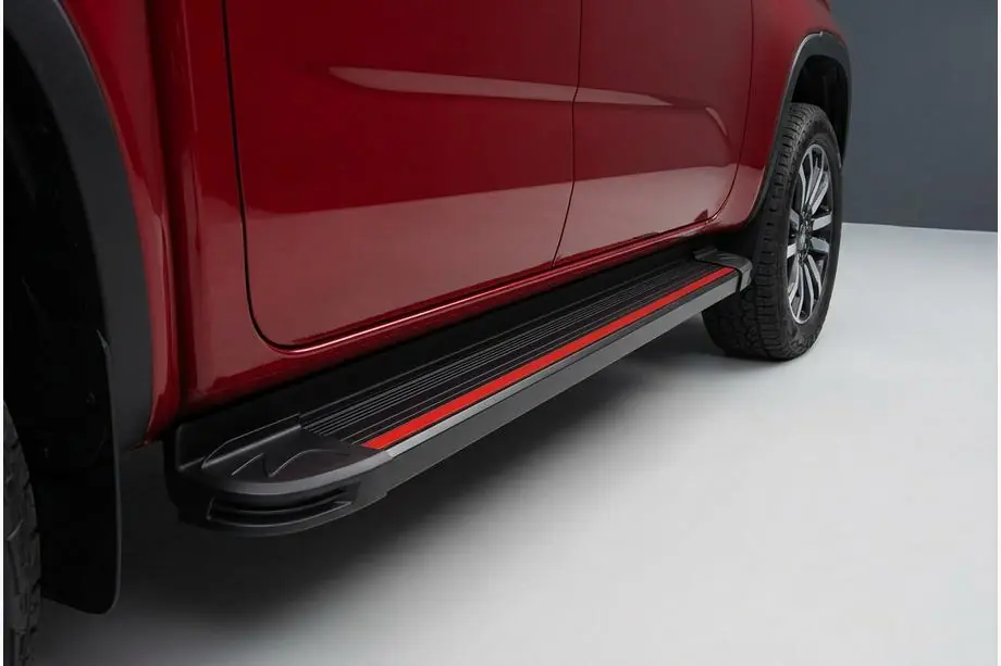 Volkswagen Amarok 2022- гг. Боковые Подножки Maya Red (2 шт., Алюминий) Image