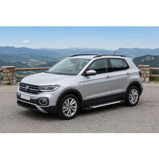 Боковые Подножки Line (2 шт., Алюминий) Volkswagen T-Cross 2019- гг. фото 1