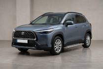 Toyota Corolla Cross 2020- гг. Боковые Подножки Maydos V2 (2 шт., Алюминий) фото 1