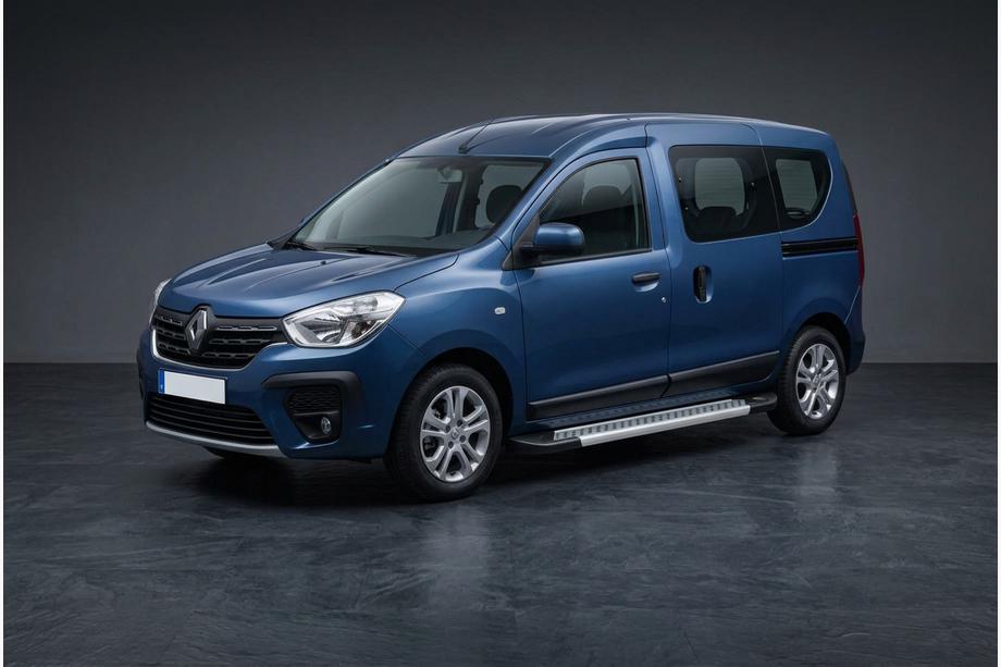 Renault Kangoo/Express 2021- гг. Боковые Подножки New Vision Grey (2 шт., Алюминий) Renault Express с 2021 года Фото 1