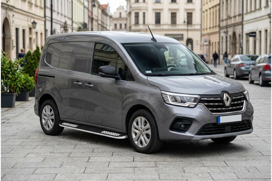 Renault Kangoo/Express 2021- гг. Боковые Подножки Tayga V2 (2 шт., Алюминий) Renault Express с 2021 года Фото 1