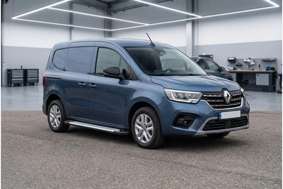 Renault Kangoo/Express 2021- гг. Боковые пороги Allmond Grey (2 шт., алюминий) Image