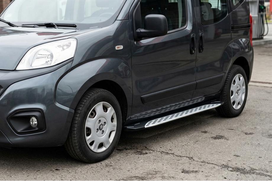 Citroen Nemo 2007-2017 гг. Боковые Подножки Shining V1 (2 шт., Алюминий) Image
