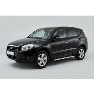 Боковые Подножки Shining V1 (2 шт., Алюминий) Geely Emgrand X7 2011- гг. фото 1