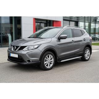 Боковые Подножки Shining V1 (2 шт., Алюминий) Nissan Qashqai 2014-2021 гг. фото 1