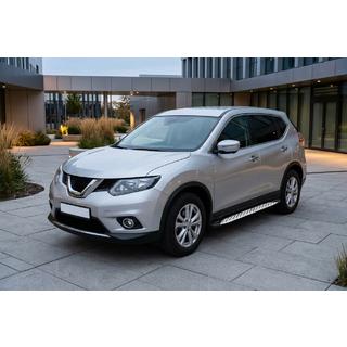 Боковые Подножки Shining V1 (2 шт., Алюминий) Nissan X-trail T32/Rogue 2014-2021 гг. фото 1