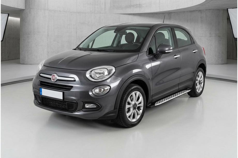 Fiat 500X 2014-2024 гг. Боковые Подножки Shining V1 (2 шт., Алюминий) Фото 1