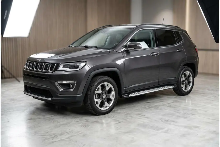 Jeep Compass 2016- гг. Боковые Подножки Shining V1 (2 шт., Алюминий) Фото 1