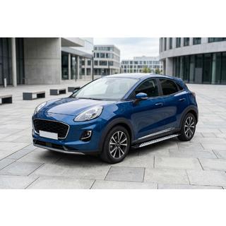 Боковые Подножки Shining V1 (2 шт., Алюминий) Ford Puma 2019- гг. фото 1