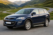 Mazda CX-9 2007-2016 гг. Боковые Подножки Shining V1 (2 шт., Алюминий) фото 1