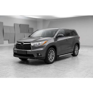 Боковые Подножки Shining V1 (2 шт., Алюминий) Toyota Highlander 2013-2019 гг. фото 1