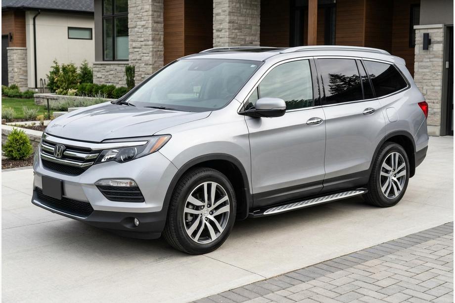 Honda Pilot 2015-2022 гг. Боковые Подножки Shining V1 (2 шт., Алюминий) Фото 1