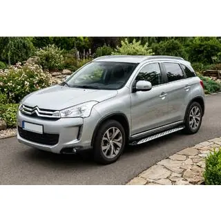 Боковые Подножки Shining V1 (2 шт., Алюминий) Citroen C-4 Aircross 2012-2017 гг. фото 1