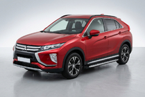 Mitsubishi Eclipse Cross 2017- гг. Боковые Подножки Shining V1 (2 шт., Алюминий) фото 1
