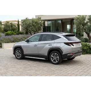 Боковые Подножки Shining V1 (2 шт., Алюминий) Hyundai Tucson NX4 2021- гг. фото 1