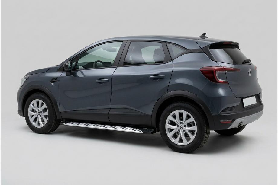 Renault Captur 2019- гг. Боковые Подножки Shining V1 (2 шт., Алюминий) Фото 1