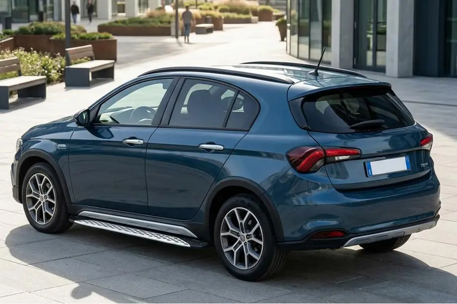 Fiat Tipo Cross 2021- гг. Боковые Подножки Shining V1 (2 шт., Алюминий) Фото 1