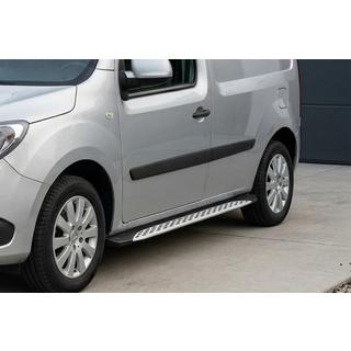 Боковые Подножки Shining V1 (короткая база) (2 шт., Алюминий) Renault Kangoo 2008–2020 гг. фото 1