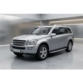 Боковые Подножки Shining V1 (2 шт., Алюминий) Mercedes GL class X164 2006-2012 гг. фото 1