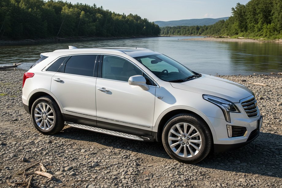 Cadillac XT5 2016- гг. Боковые Подножки Shining V1 (2 шт., Алюминий) Image