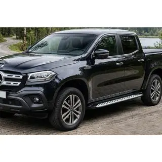 Боковые Подножки Shining V1 (2 шт., Алюминий) Mercedes X class 2017-2020 гг. фото 1