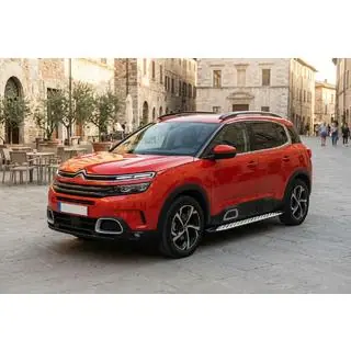 Боковые Подножки Shining V1 (2 шт., Алюминий) Citroen C5 Aircross 2017-2025 гг. фото 1