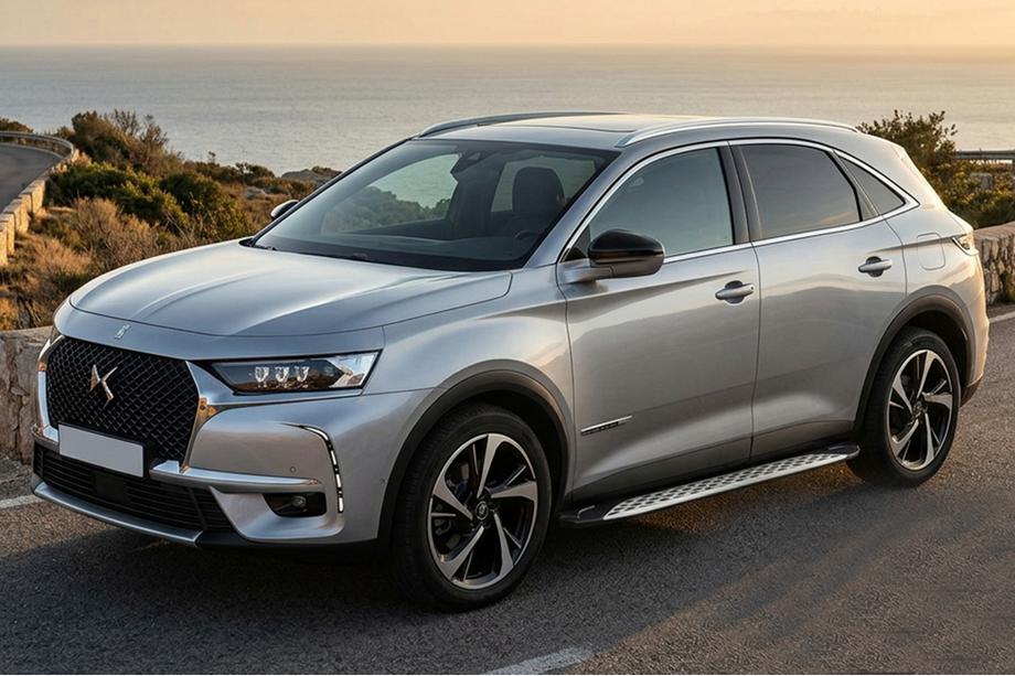 DS 7 Crossback 2017-2022 гг. Боковые Подножки Shining V1 (2 шт., Алюминий) Image