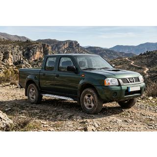 Боковые Подножки Shining V1 (2 шт., Алюминий) Nissan NP300 1999-2015 гг. фото 1