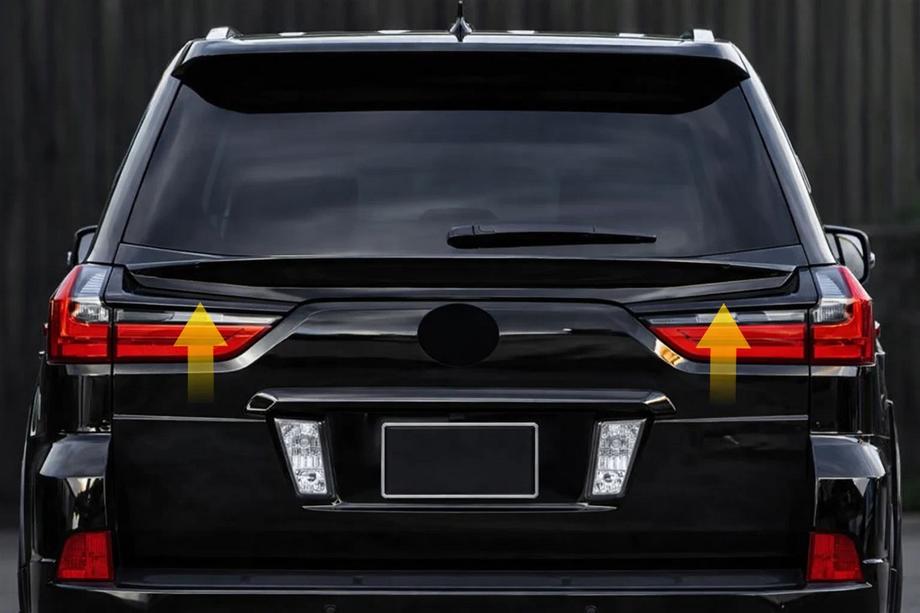Lexus LX570/450d 2008-2022 гг. Нижний спойлер V2 (2016-2023) Черный Фото 2