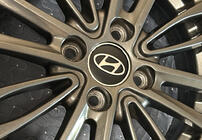 Черные колпачки на диски hyun60tur-bl (59мм на 55мм, 4 шт) фото 1